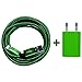 Produktbild USB Netzteil 5V 1A + 2m Premium Nylon USB 8-Pin Ladekabel Datenkabel Set kompatibel mit [Apple iPhone 10 X 8 8Plus 7 7Plus 6S 6SPlus 6 6Plus 5S 5C 5 SE | iPad | iPod] grün