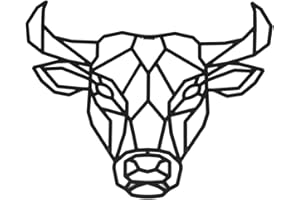 Hansmeier® Wanddeko aus Metall | 50 x 40 cm | Wasserfest | Für Außen, Innen, Balkon & Garten | Metalldeko | Deko Industrial | Motiv Bulle