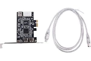 Ixkbiced Tarjeta de expansión PCIe 3 Puertos Firewire Cable PCI Express 1394B y 1394A TI XIO2213B