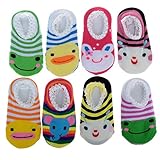 Imixlot Cartoon Infant Toddler Baby Girls Anti-Slip Sock Shoes Soft Sole 2-16 Months (5pairs)