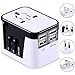 Produktbild TOOGOO Reiseadapter, internationaler Stromadapter fuer europaeische Steckwand AC Ladegeraet Steckdose mit 4 USB-Ladekabel