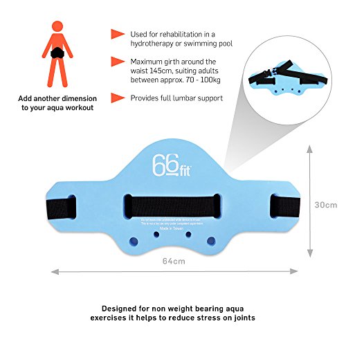66fit Aqua-Jogging-Schwimmgürtel (Erwachsene), Hydrotherapie, Schwimmhilfe - 2