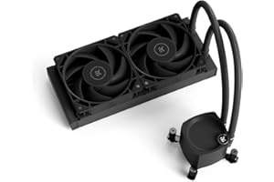 EKWB EK Nucleus AIO All-in-One Liquid CPU Cooler with EK FPT Fans, Water Cooling Computer Parts, 120mm Fan, Compatible with Latest Intel & AMD CPUs (240mm, Dark - CR240)