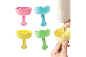 HUNDREDWEAT 4 Pezzi Popsicle Holder, Porta Ghiaccioli Antigoccia Gelato a Forma di Gatto Porta Gelato Bambini Riutilizzabili Senza Gocciolamento Supporto Colorato per Ghiaccioli Bambini Feste Estive in Piscina