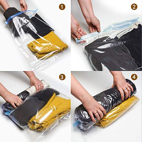 Ensemble-de-4-Cubes-dEmballage-Organisateur-de-Voyage-en-Maille-avec-Sac--LingeSac--Chaussures-et-2-sacs-de-Compression--conomie-dEspace-4Cubes-2Pochettes