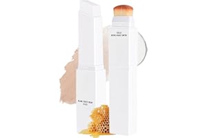 SHEBEEDO 2 in 1 Colour Changing Foundation Stick,Cover Cream Stick V White FoundationStick,Lightweight Hydrating Matte Stick Foundation with Detachable Brush,FaceFoundation & ConcealerStick #4medium