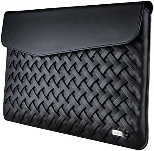 SRS DIGICH PU Leather 13 Inch Laptop Sleeve Notebook Computer Case Cover for Macbook Air/Macbook Pro/Pro Retina,Black