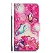 Produktbild DENDICO Huawei P20 Pro Hülle 3D Leder Klapphülle Slim Lederhülle mit Schwarz TPU Innenraum Case für Huawei P20 Pro Schlanke Handyhülle - Pink, Schmetterling