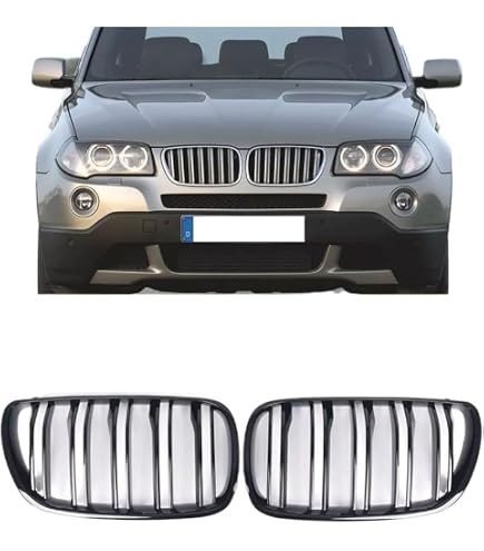 FORREC Griglie Anteriori per BMW X3 E83 2003 2004 2005 2006 Auto Griglia Rene Anteriore Griglia di Ricambio