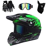 [RESPIRABLE]: Casco de Motocross Múltiples ubicaciones provistas de una ranura de ventilación, Para permitir la circulación de aire en el casco, Función anti-sudor, Reducir el ruido, A prueba de polvo, Repelente de insectos, El ángulo de visión es superior a 105 grados.