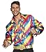 Produktbild shoperama 70er Jahre Rüschen-Hemd für Herren Regenbogen Disco Schlagermove Bad Taste 70er Jahre, Größe:XXL