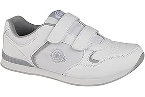 Dek Mens Drive Trainer Style Touch Fastening Bowling Shoes Grey