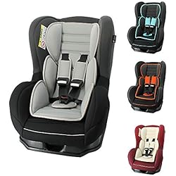 Nania - Siège auto enfant COSMO groupe 0/1 (0-18kg) inclinable- housse confort, réducteurs nouveau-né et protection latérale - fabrication française (black)