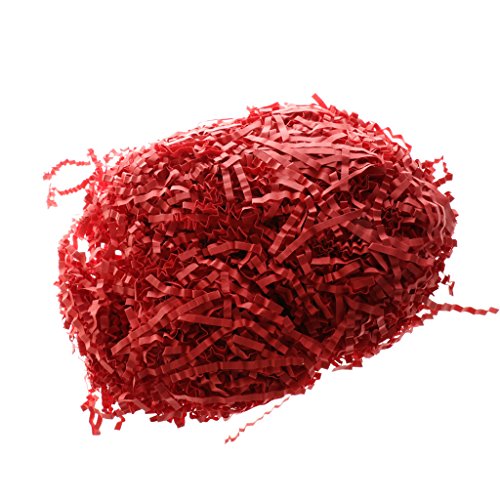 50 Gramm Geschreddert Seidenpapier Verpackung Füller Geschenk Tissue-Papier – Rot - 4