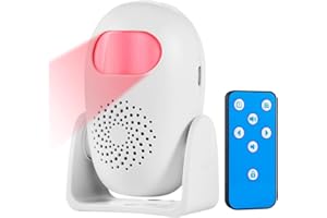 TOWODE Motion Sensor Alarm with Remote Control Wireless Infrared Home Burglar Security System PIR Indoor Motion Detector for Garage/Shed/Home Security