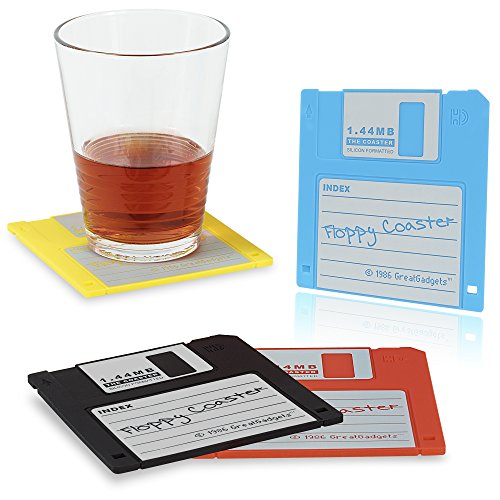 GreatGadgets 1889-2 Untersetzer „1.44 MB Floppy Diskette“ (4-farbig sortiert) - 2