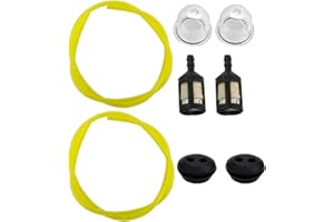 ZUHK Strimmer Fuel Hose Pipe Petrol Fuel Filter Brushcutter Replacement Parts with Air Fuel Filter Primer Bulb fit for Chainsaw Lawn Mower Hedge Trimmer