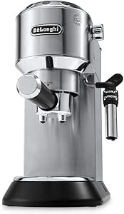 De'Longhi Dedica Style, Traditional Barista Pump Espresso Machine, Coffee and Cappuccino Maker, EC685M, Metal