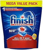 Finish All in 1 Max Dishwasher Tablets Lemon Scent, 90 Tablets