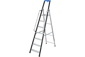 GIERRE AL756 - Escalera Profesional de Aluminio de Tijera Stabila Pro (7 peldaños)