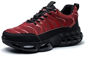ZEPYFXIT Scarpe Antinfortunistiche Uomo Donna Leggere Scarpe da Lavoro Comode Scarpe Sicurezza con Punta in Acciaio Antiscivolo Traspiranti Safety Shoes for Men