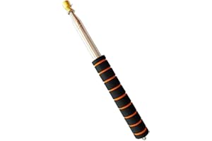 Mât Télescopique Poteau de Drapeau Extensible Portatif d'Enseignement Portable Tenu dans la Main Durable d'Acier Inoxydable avec Poignée Antidérapante pour Professeurs de Guides Touristiques (34cm)