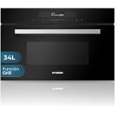 Hyundai Built-in 34 Litre Microwave with Grill Glass Black HHMW3414DGB00. 900W, Grill 1100W, 11 Programs, Defrost Mode, Inter