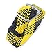 Produktbild STRAPCODE Fabric Uhrenarmband 20mm MiLTAT Uhrenarmband, schwarz & gelb, sandgestrahltes Ladder Lock Slider Buckle
