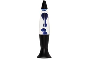 EASYLIGHT Lavalamp Roxy lampada lava nero vintage retrò chic elegante con effetto magma cera blu G9 40 cm lampadina incl. ideale per feste camera