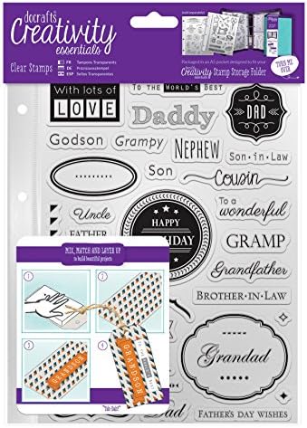 Creativity Essentials"Male Family" Stamp Set, Clear, A5, 36-Piece