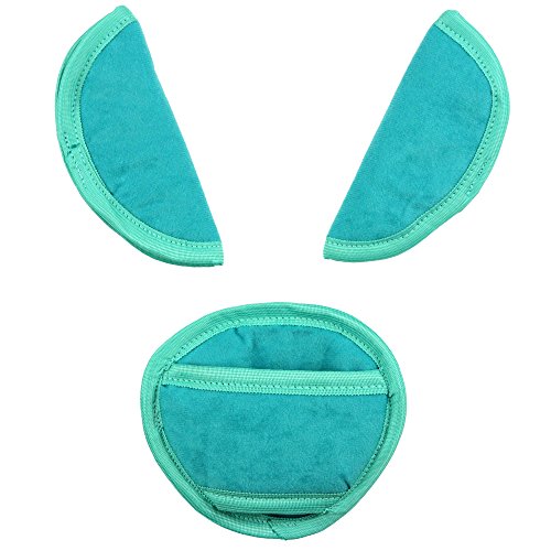 UNIVERSAL BELTS PADS SHOULDER STRAP AND CROTCH Fits most car seat straps (turquoise)