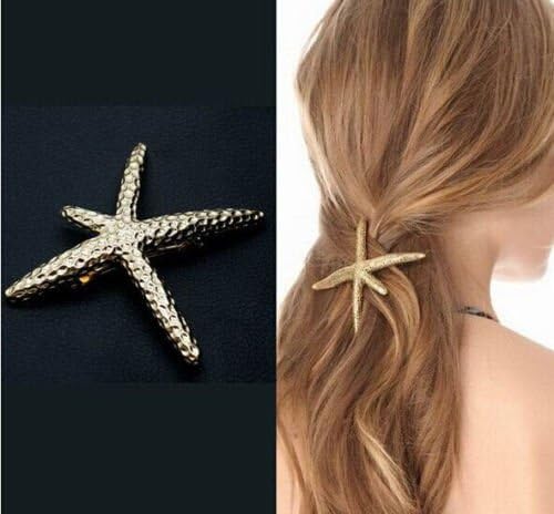 SurreyWhytel Hair Clip for Women Girl Baby Beach Hair Barrette Starfish Wedding Prom Hairpin