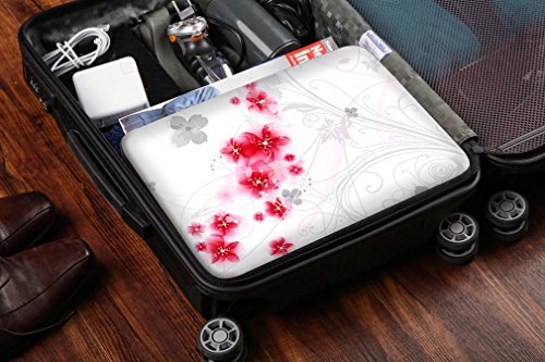 SIDORENKO Tablet PC Tasche f  r 10 - 10 1 Zoll   Universal Tablet Schutzh  lle   H  lle Sleeve Case Etui aus Neopren  Rosa   Wei  