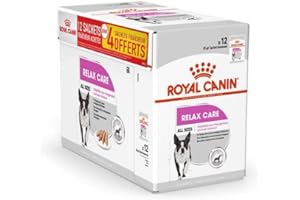 Royal Canin Relax Care Mousse | 12 x 85 g | Alimento Completo Para Perros adultos | Para Perros a partir de 10 Meses de edad Que viven en Un entorno inquieto