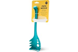 ‎OTOTO OTOTO Papa Nessie Spaghettilöffel - Nudellöffel Lebensmittelecht und BPA-Frei - Hitzebeständiger Spaghetti Nudelschöpfer mit Zinken - Nudelkelle aus Kunststoff Maße: 28,5 x 8,5 x 5,5 cm