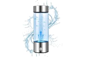 GAHWA Hydrogen Water Bottle 14 Oz 2024 New Portable Hydrogen Water Ionizer Machine, Hydrogen Water Generator, Hydrogen Rich Water Glass Health Cup for Home Office Travel (1 PC)
