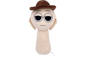 Super JAKES Sprunki Plush, Sprunki Game Plush Toys,Soft Stuffed Animal Pillow Figure Doll Christmas Birthday Gifts for Adult Kids (Light Grey)