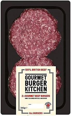 Gourmet Burger Kitchen 2 Beef Burgers 342g