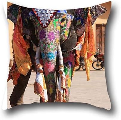DGou Going art elephant Classic Microsuede Body Pillowcase Standard New Arrival Pillowcase Throw Pillow Square Cotton Pillowcase Cover Cushion 18*18