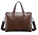 Produktbild Herren Leder Business-Paket Aktentasche Handtasche Schulter Messenger Tasche Gewebt Computer Freizeit-Paket,Brown-OneSize