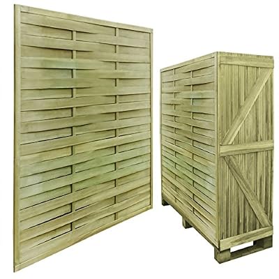 vidaXL 30 Panneaux de clôture carrés de jardin en bois imprégnés 54 m 180 x 180 cm