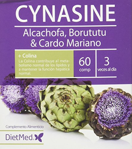 DietMed Cynasine, Complemento Alimentico con Alcachofa, Borututu y Cardo Mariano, 60 Cápsulas