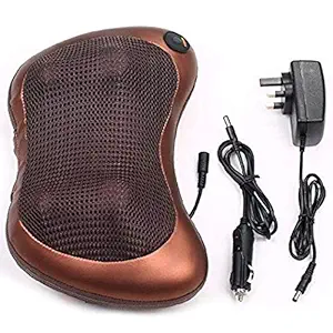 AKHAND Massage Pillow Body Car Cushion Neck Back Shoulder Heat Deep Relax Pain Home Office Massager Electric Relief Shoulders Legs Foot Leather Muscle Relaxation