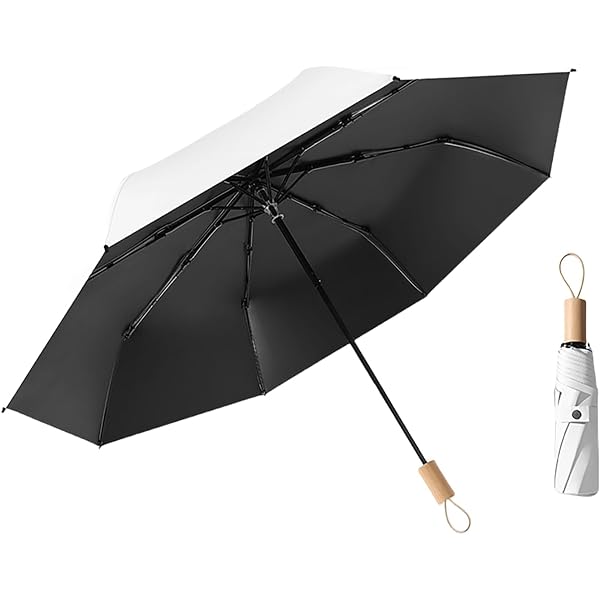 Parapluie Automatique SONU - Compact, Coupe-vent, Grande Ouverture 94 Cm - Noir - Parfait Pour 2 Personnes