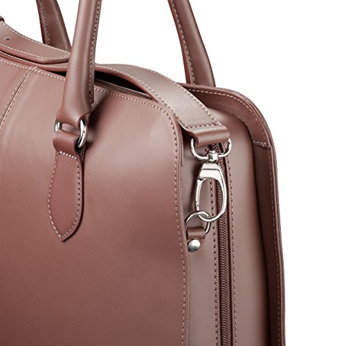 Su.B 15.6” 14” Diagonale professionelle Design Damen Laptoptasche, echtes Leder – Made in Italy (Braun) - 2
