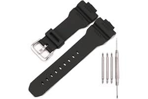 XBHSW Pasek do zegarka z żywicy, kompatybilny z Casio G Shock GW-7900 G-7900, męski sportowy, wodoodporny, czarny, gumowy pasek zastępczy