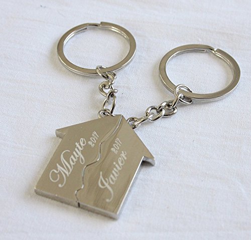 Llavero Casa Partida Doble Personalizado