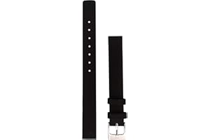 Skagen Uhrenarmbänder für Damen 12mm, Schwarz Leder, original ersatzband für 358XSSLBC