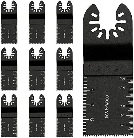 10PCS Multi Tool Blades Set for Wood Black Oscillating Saw Blades Kit Multi Tools
