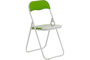 Harbour Housewares Chaise Pliante rembourrée - pour Le Bureau - Vert/Blanc